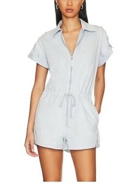 Women's Medium Pistola Meg Zip Romper in Sky Blue - NWOT